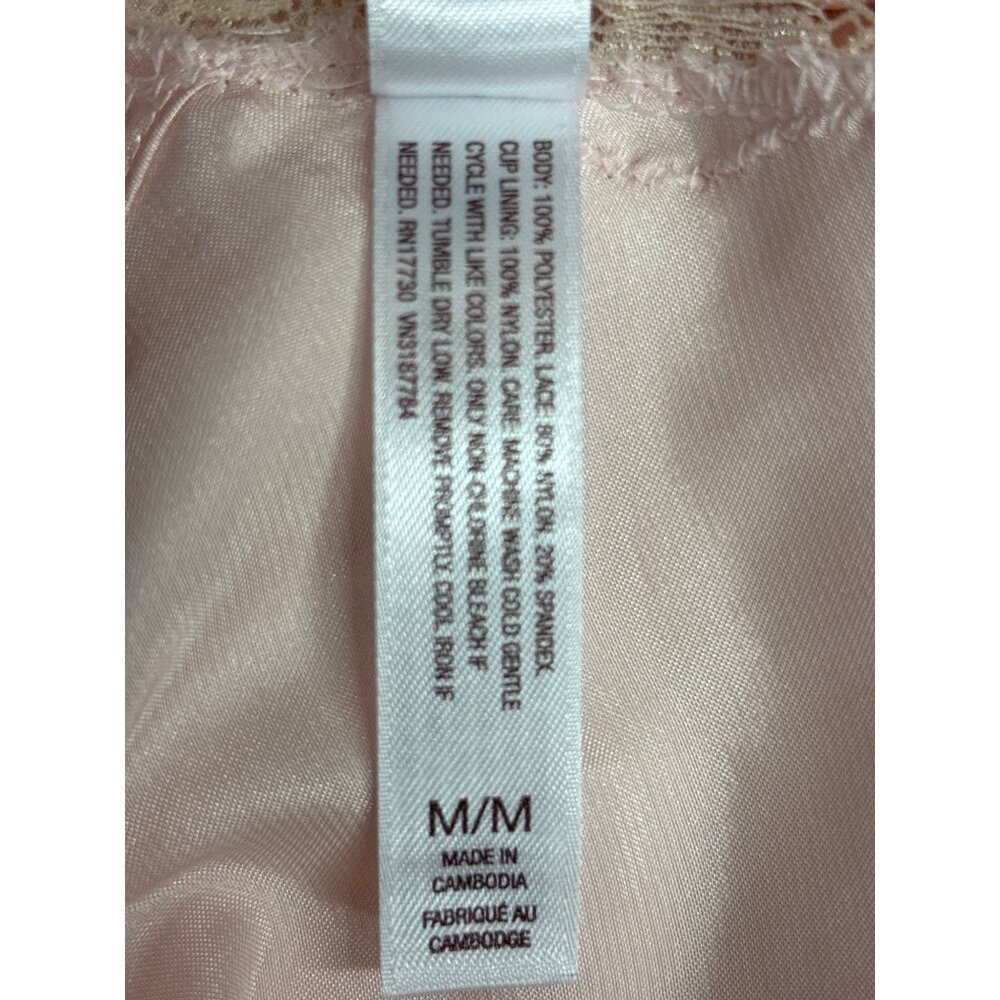 GILLIGAN & O'MALLEY Lace Chemise Babydoll Slip Dress Pink Gown Sz Medium - Picture 5 of 7